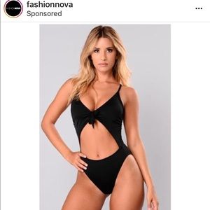 Fashion nova black one piece